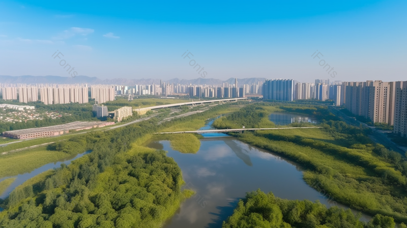 在户外的城市湿地城市风光背景图,高清,摄影图,摄影图片,图片大全,摄影图免费下载